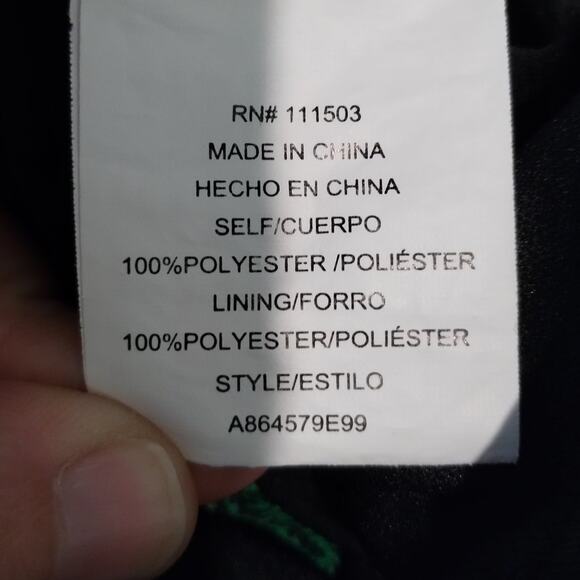 As U Wish Juniors Size XL Romper Black Palm Tree V-Neck Keyhole Back One-Piece - Picture 8 of 9